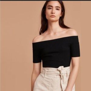 Wilfred off the shoulder ribbed top